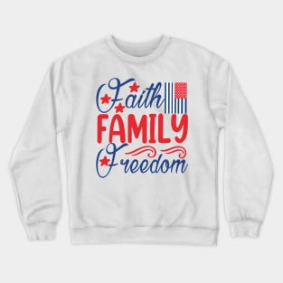 Patriotic Shirts for Men & Women American Flag Shirt Faith Family Freedom Graphic Tee USA Star Stripes Crewneck Sweatshirt